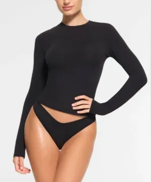 SKIMS Cotton Jersey Long Sleeve T-Shirt XS thumbnail 1