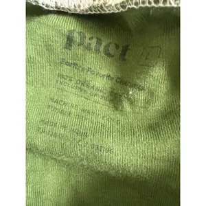 Pact Organic Cotton Pajama Set Green White Tree Print Large Womens Loungewear thumbnail 6