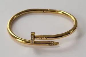 18k Gold Plated Nail Bracelet  thumbnail 1