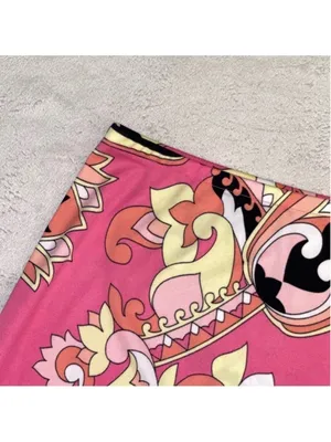 Y2K Pink Pucci Inspired Mini Skirt Retro Glam Mall Girl Vibes thumbnail 5