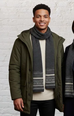 American Eagle Fair Isle Wool Blend Scarf Unisex thumbnail 1
