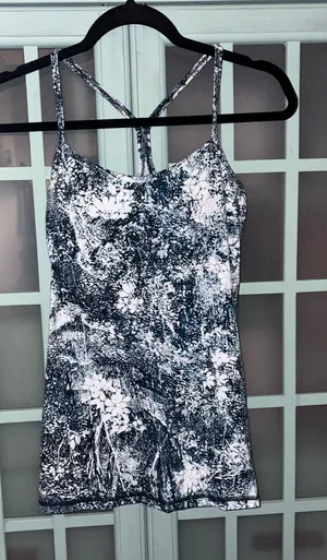 Lululemon Tank Power Y Navy Blue Pattern  thumbnail 1