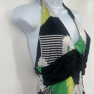 Vtg Y2K Forever Halter Top Sz L Indie Sleaze Club Festival 70s Disco Babydoll thumbnail 5