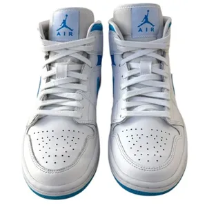 Nike Air Jordan 1 Mid UNC White University Blue Sneakers‎ Womens Size 7.5 thumbnail 7