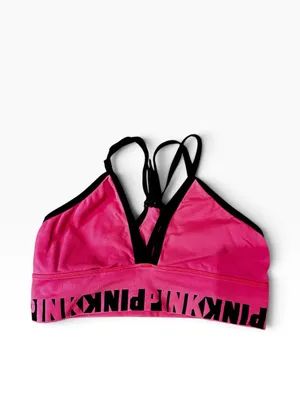 PINK Victoria's Secret Pink Strappy Logo Bikini Top thumbnail 6