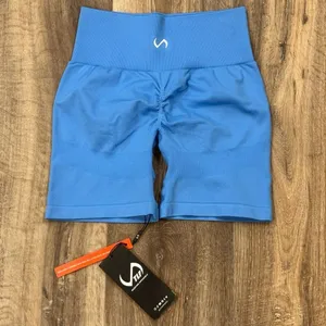 NEW TLF Apparel Blue Scrunch Athletic Shorts Women’s Small thumbnail 3