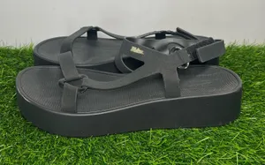Melissa Platform Sandals Black Adjustable Straps Size 10 US Excellent Condition thumbnail 1