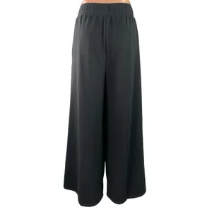 Gap Women's Black High Waisted Pleated Wide Leg Baggy Palazzo Trousers Pants M thumbnail 3