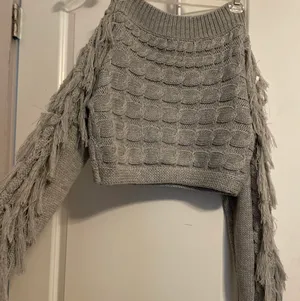 Grey Crop Sweater thumbnail 3