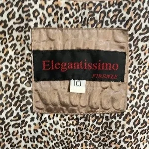 Elegantissimo Firenze Jacket Womens 10 Bronze Excellent Croc Embossed Metallic thumbnail 4