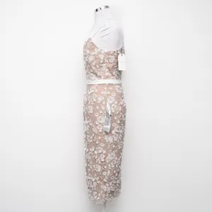 Dress The Population | Emma Embroidered Body-Con‎ Midi Dress thumbnail 6