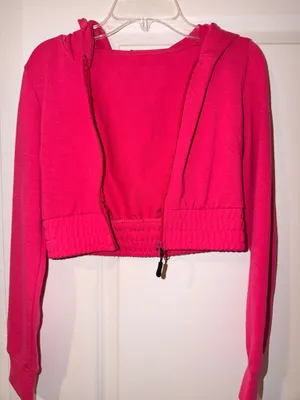 New Mix Womens Hot Pink Cropped Hoodie & Drawstring Shorts thumbnail 5