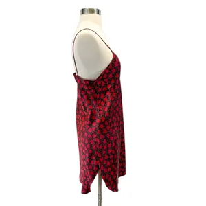 Intimate Affair Womens S Satin Slip Dress Chemise Nightie Hearts‎ Red Y2K Retro thumbnail 2