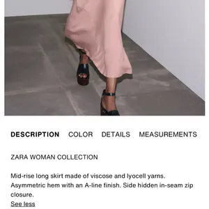 Zara NWT satin pink midi skirt thumbnail 2