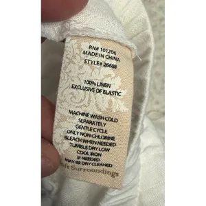 Soft Surroundings Skirt‎ Womens Small White Linen Tiered A-Line Beach Western thumbnail 6