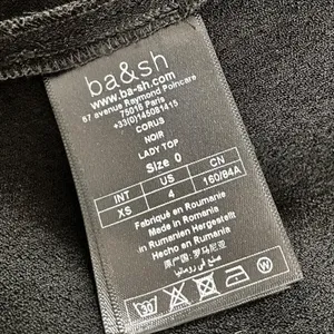 BA&SH Black Corus Top Blouse Cutout Details Solid Cut-Outs Bash Size 0 US Size 4 thumbnail 12