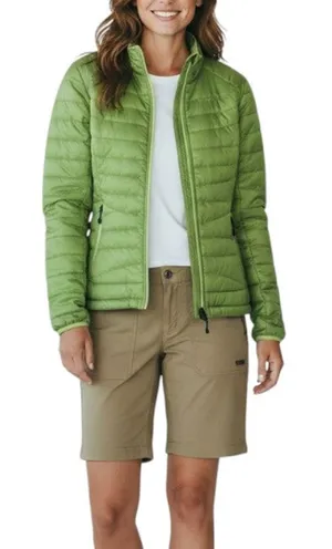 REI PrimaLoft Pertex Quantum Eco Full Zip Jacket Women M Green Outdoor Packable thumbnail 1