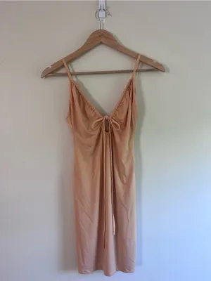 Abercrombie Strappy Cutout Knit Mini Dress Light Orange thumbnail 9