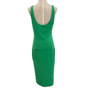 Meshki India Scoop Neck Maxi Dress‎ Tank Bodycon Bright Green Size Large thumbnail 5