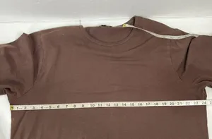 Nuuds Sz XXL Tee T-Shirt Crewneck Long Sleeve Loose Fit Curved Hem Stretch Brown thumbnail 12