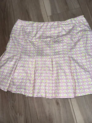 Elodie elastic waist pleated printed mini skirt size large thumbnail 4