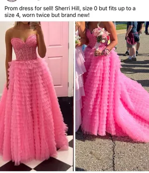 Sherri hill dress pink thumbnail 2