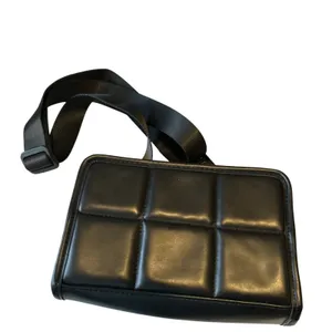Amanda Uprichard NY Black Vegan Leather Quilted Fanny Pack Belt‎ Bag thumbnail 3