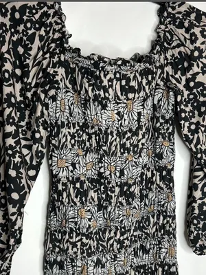 Forever That Girl Smocked Off-The-Shoulder Mini Dress from Anthropologie Size M thumbnail 3