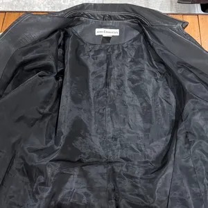 Modern Essentials Black Leather Jacket w Contrast Stitching Size M Size M thumbnail 5