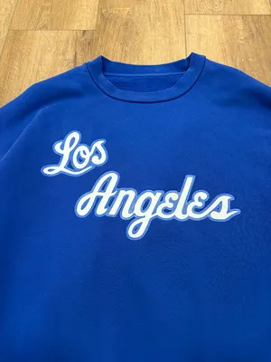🌟 Madhappy 🌟 Los Angeles Dodgers Crew Neck Sweatshirt Blue Sz M thumbnail 3