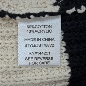 Sincerely Jules NWT Black and Cream Striped V-Neck Knit Sweater Vest Size Medium thumbnail 6