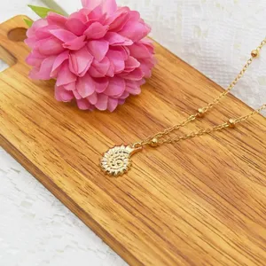 Ammonite Fossil Necklace Gold thumbnail 2