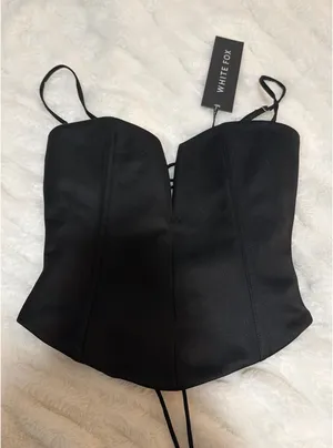 Love Is All Around Bustier Black White Fox thumbnail 1