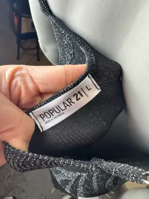 Popular 21 Black glittery spaghetti strap dress thumbnail 5