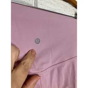 Lululemon double layer align cropped leggings pink purple women's size 14‎ thumbnail 3