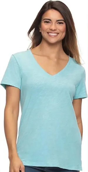 Felina Sky Blue V-Neck Short Sleeve Tee thumbnail 1