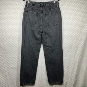 Good American Washed Black 90s Relaxed High Rise‎ Jeans thumbnail 4