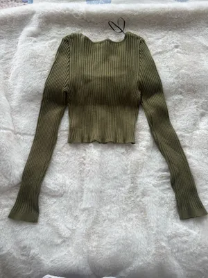 Altar'd State Olive Green Top  thumbnail 2