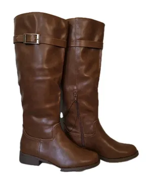 Chaps Alda Zip Up Tall Riding Boots Cognac Brown Size 7 Western Cowgirl thumbnail 1