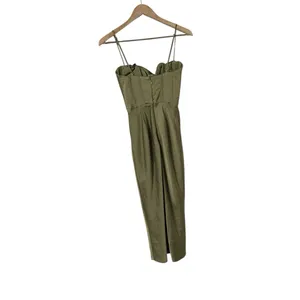 HOUSE OF CB Myrna Plus Cup Satin Corset Olive Green Midi Dress thumbnail 7
