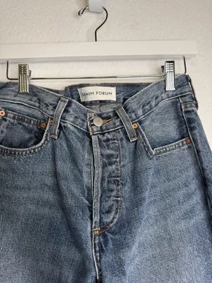 Aritzia Denim Forum The Joni Mid Rise Loose 29L Straight Leg Jeans thumbnail 4