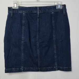 NWT Madewell stretch straight A-line button down blue jean mini skirt sz 30 thumbnail 4