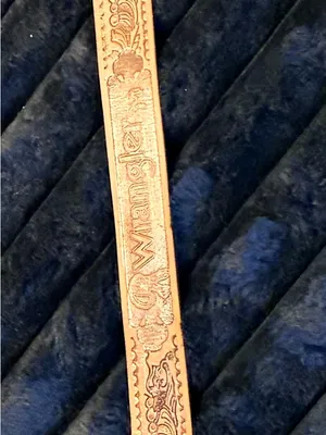Wrangler Tooled Leather Belt Tan thumbnail 3