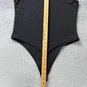 Babaton Black Sleeveless Thong Bodysuit Size S Minimalist Stretch‎ Basic Top thumbnail 6
