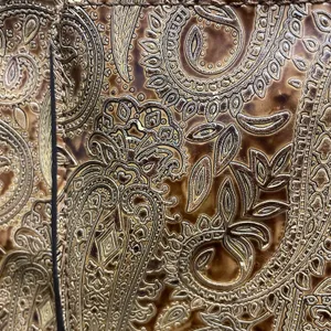 Fossil Relic by Brown and Tan Paisley Embossed Vegan Leather Purse Handbag thumbnail 5