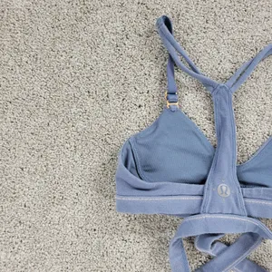 Lululemon‎ Womens Rue Boheme Bra XS Blue Racer Back Wanderlust Limited Edition thumbnail 7