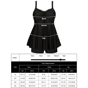 Rivelino Plus Size Swimsuits Two Piece Tankini Bathing Suits Tummy Control thumbnail 11