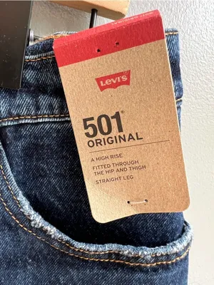 Levi's 501 Original NWT High Rise Straight Leg Jeans Dark Wash Women's Size 30 thumbnail 3