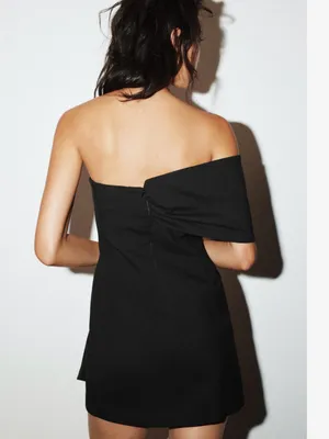 Zara sleeveless mini dress with straight neck and ruffles,‎ sizes XS thumbnail 3
