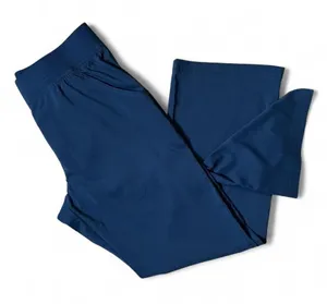 Koi Basics Women Navy Blue Petite Flare Scrub‎ Pants Size Small Medical thumbnail 1